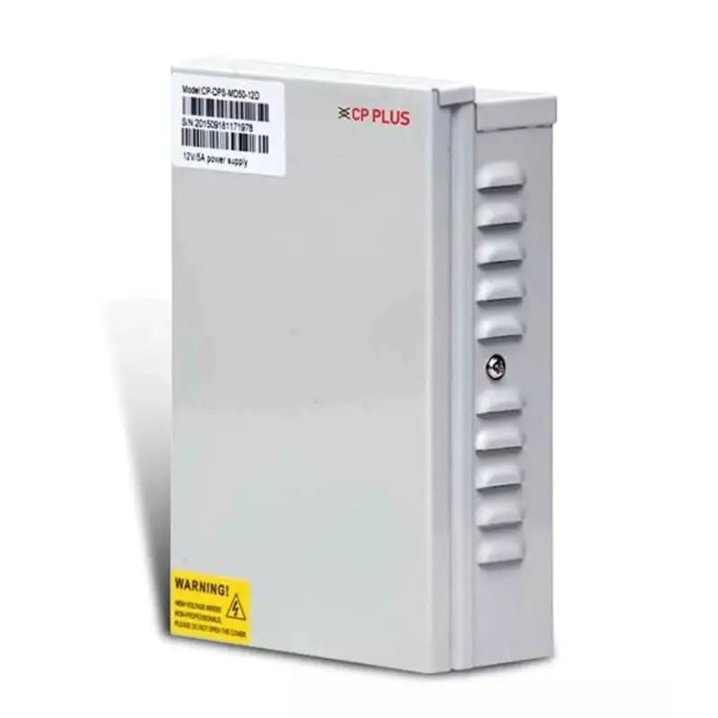 CP PLUS 12V 5A Multi-Channel CCTV Power Supply Box
